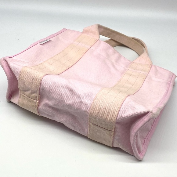 SAKURA PINK STARBUCKS CANVAS LUNCH TRAVEL PURSE HANDLE TOTE SATCHEL BAG SMALL - Picture 4 of 6